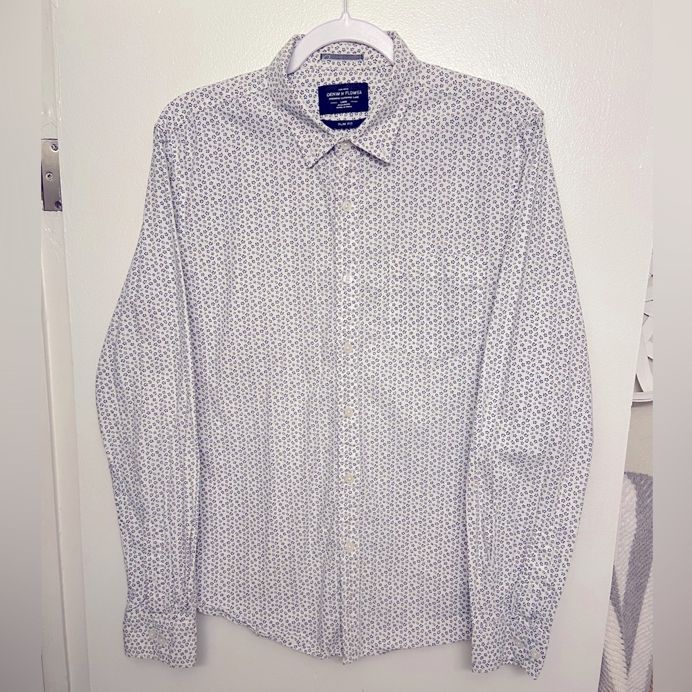 Denim and Flower slim-fit button-down shirt.
